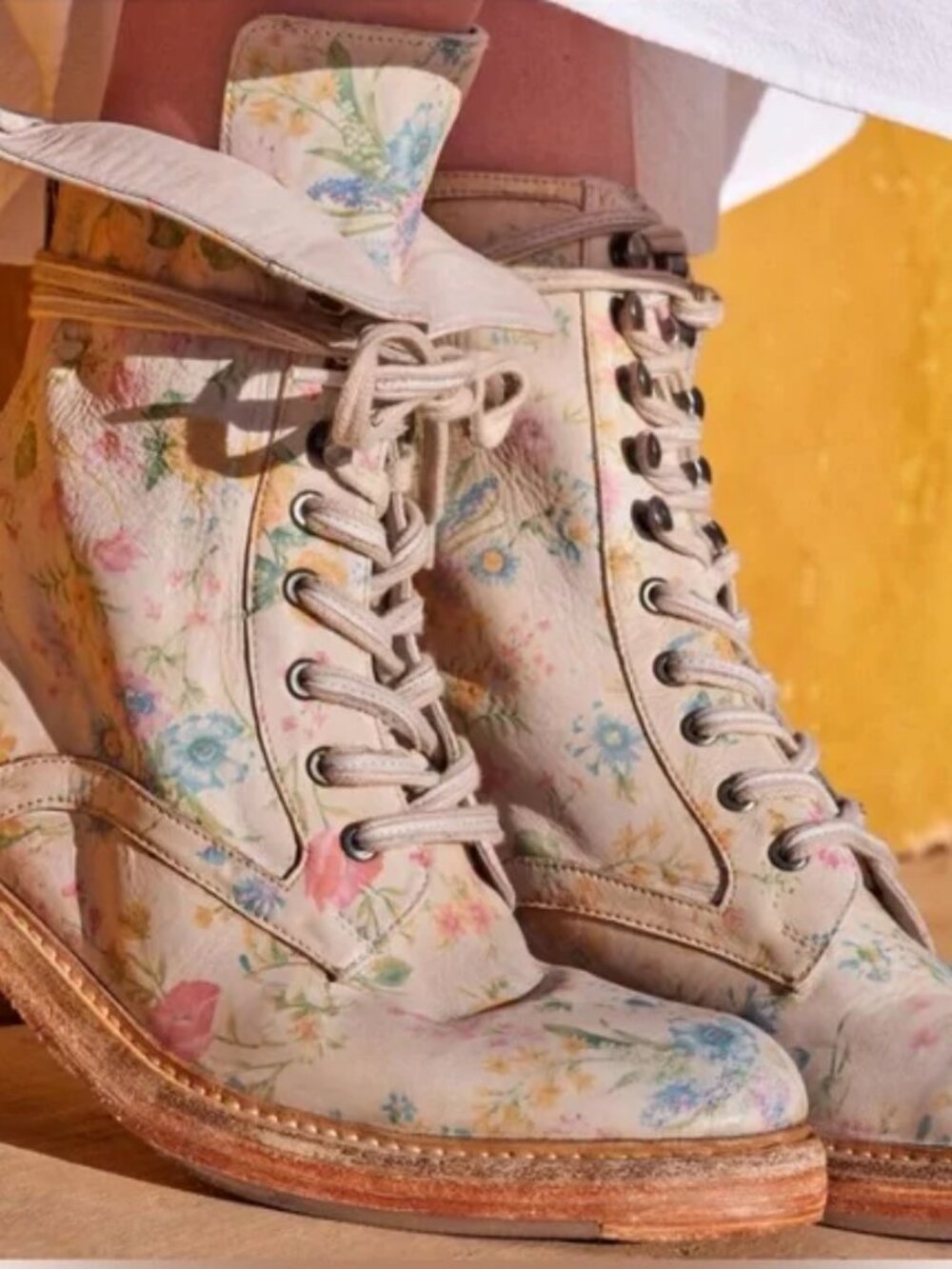 Free People Santa Fe Leather Bootie, FLORAL, Size 9US/39EU, NWT